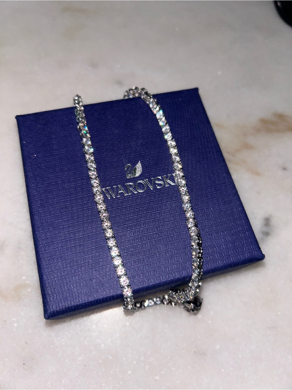 Swarovski Silver Clear Crystal Tennis Bracelet